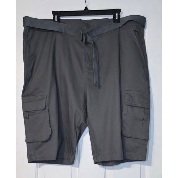 New BLU ROCK Flex Stretch Cargo Shorts Men's SIZE 42 Grey - Picture 1 of 4